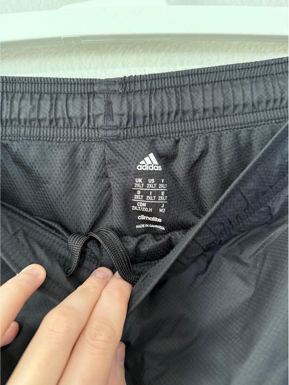 Adidas men’s windbreaker style zipper bottom athletic pants size 2XL tall - Picture 4 of 5